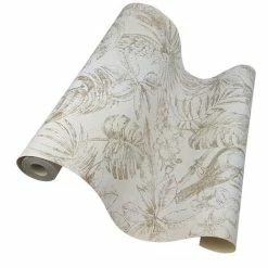 Muriva Sankuru Metallic Tropical Wallpaper Birds Floral Leaf Light Grey Gold 6 Muriva Sankuru Metallic Tropical Wallpaper Birds Floral Leaf Light Grey Gold -MURIVA SHOP 13783049 3