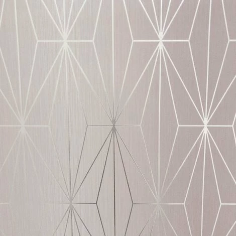 Blush Pink Silver Metallic Geometric Wallpaper Triangles Vinyl Muriva Kayla Blush Pink Silver Metallic Geometric Wallpaper Triangles Vinyl Muriva Kayla -MURIVA SHOP 13783051 1