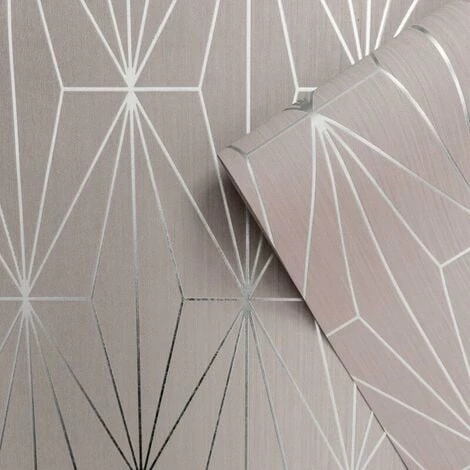 Blush Pink Silver Metallic Geometric Wallpaper Triangles Vinyl Muriva Kayla Blush Pink Silver Metallic Geometric Wallpaper Triangles Vinyl Muriva Kayla -MURIVA SHOP 13783051 2