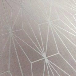 Blush Pink Silver Metallic Geometric Wallpaper Triangles Vinyl Muriva Kayla 3 Blush Pink Silver Metallic Geometric Wallpaper Triangles Vinyl Muriva Kayla -MURIVA SHOP 13783051 4