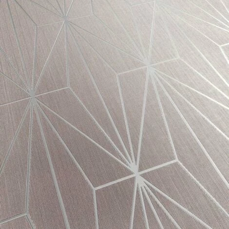 Blush Pink Silver Metallic Geometric Wallpaper Triangles Vinyl Muriva Kayla Blush Pink Silver Metallic Geometric Wallpaper Triangles Vinyl Muriva Kayla -MURIVA SHOP 13783051 4
