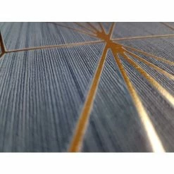 Blue Bronze Metallic Geometric Wallpaper Triangles Vinyl Embossed Muriva Kayla -MURIVA SHOP 14156009 4