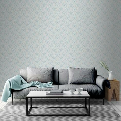 Grey Turquoise Geometric Diamonds Wallpaper Metallic Glitter Muriva Indra 2 Grey Turquoise Geometric Diamonds Wallpaper Metallic Glitter Muriva Indra - Image 2