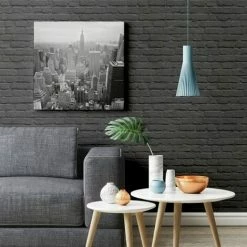 Alternative view of Muriva L22629 Painted Brick Wallpaper, Black