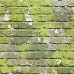 MURIVA SHOP 32 Muriva L33504 Camouflage Brick Wallpaper, Green