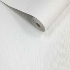 Muriva Clavo Stripe Texture Wallpaper White Paintable Embossed Vinyl -MURIVA SHOP 28831274 3