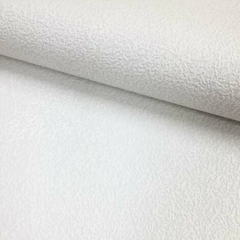 Muriva Satis Texture Wallpaper White Paintable Embossed Vinyl 2 Muriva Satis Texture Wallpaper White Paintable Embossed Vinyl - Image 2