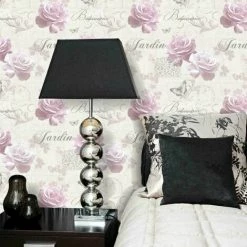 Muriva Botanical Garden Wallpaper Pink Rose Script Floral Butterfly 2 Muriva Botanical Garden Wallpaper Pink Rose Script Floral Butterfly -MURIVA SHOP 29316683 3