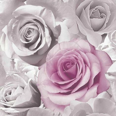 Muriva Madison Rose Floral Wallpaper Large Bloom Pink Flowers 2 Muriva Madison Rose Floral Wallpaper Large Bloom Pink Flowers - Image 2