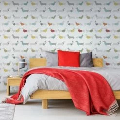 MURIVA Designer Catherine Lansfield Silly Sausage Dog Multi In Jumpers Wallpaper -MURIVA SHOP 29316716 3
