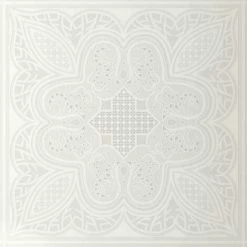 White Floral Wallpaper Muriva Blown Vinyl Glitter Textured Embossed Silver