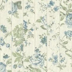 Floral Rose Flower Pattern Wallpaper Muriva Faux Wood Effect Textured