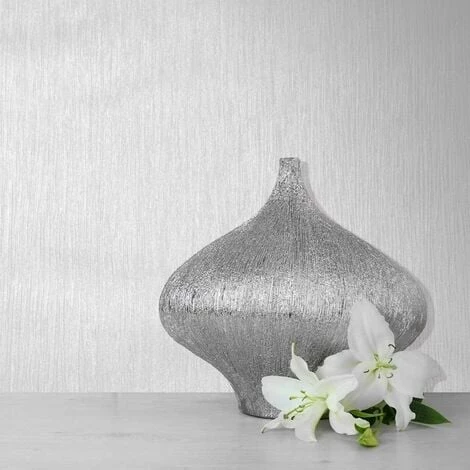 Muriva Texture Lustre White Wallpaper 114920 - Linear Plain Shiny Finish 2 Muriva Texture Lustre White Wallpaper 114920 - Linear Plain Shiny Finish - Image 2