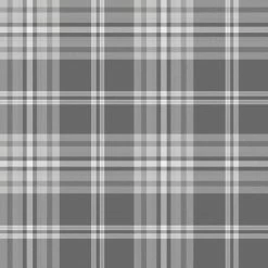 MURIVA Charcoal Silver Check Wallpaper Metallic Country Tartan Plaid