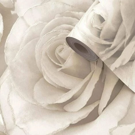 Muriva Madison Rose Pattern Wallpaper Glitter Vinyl 139524 Full Roll 2 Muriva Madison Rose Pattern Wallpaper Glitter Vinyl 139524 Full Roll - Image 2