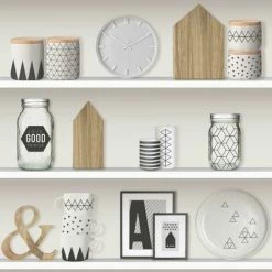 Alternative view of MURIVA Realistic Shelve And Decoration Wallpaper Smooth Finish Vinyl Paste The Wall