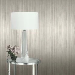 MURIVA Kylie Minogue At Home Ultra Heavy Weight Foil Wallpaper Esther Texture Fawn