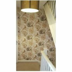 Muriva Madison Rose Floral Beige Wallpaper Cream Natural Flowers Petals Bloom -MURIVA SHOP 3558557 3