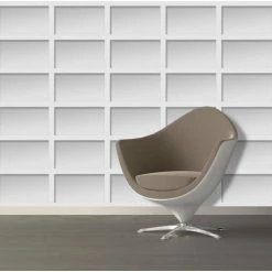 Modern Wallpaper Boxes Rectangle Shapes Futuristic Grey Muriva