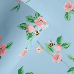 Alternative view of MURIVA Cath Kidston Floral Flower Blue Pink Green Luxury Wallpaper Bee Animal Nature