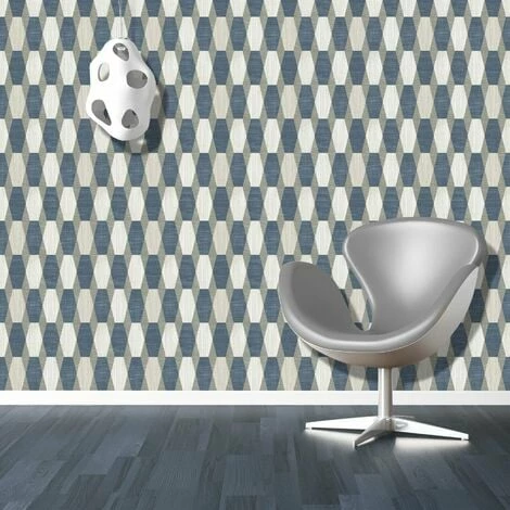 DISCONTINUED 3D Geometric Wallpaper Glitter Effect Sparkle Retro Paste The Wall Vinyl Muriva 2 DISCONTINUED 3D Geometric Wallpaper Glitter Effect Sparkle Retro Paste The Wall Vinyl Muriva - Image 2