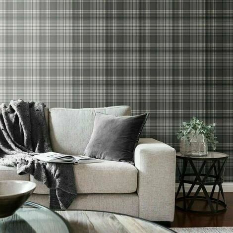 MURIVA Catherine Lansfield Designer Kelso Check Tartan Grey Silver Wallpaper 165523 MURIVA Catherine Lansfield Designer Kelso Check Tartan Grey Silver Wallpaper 165523 -MURIVA SHOP 61257791 2