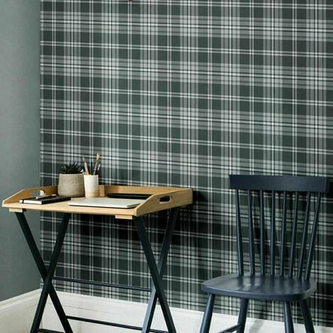 MURIVA Catherine Lansfield Designer Kelso Check Tartan Grey Silver Wallpaper 165523 MURIVA Catherine Lansfield Designer Kelso Check Tartan Grey Silver Wallpaper 165523 -MURIVA SHOP 61257791 3