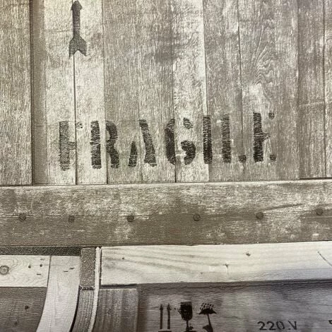 Wooden Crate Wallpaper Muriva Blown Vinyl Grey Realist Factory Cargo Urban 3 Wooden Crate Wallpaper Muriva Blown Vinyl Grey Realist Factory Cargo Urban - Image 3