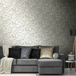 Alternative view of Muriva Elixir Cube Wallpaper Grey/Gold Metallic - 166513