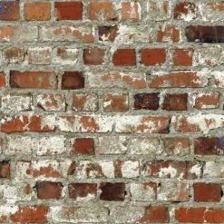 Muriva Brick Wallpaper (10m X 52cm) (Brick Red)
