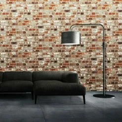 Alternative view of Muriva Brick Wallpaper (10m X 52cm) (Brick Red)
