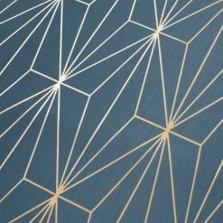 Muriva Kayla Geometric Metallic Textured Wallpaper (One Size) (Blue/Bronze) -MURIVA SHOP 70357271 4