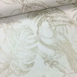 Muriva Sankuru Tropical Textured Wallpaper (10m X 53cm) (Grey/Gold) -MURIVA SHOP 70357320 3