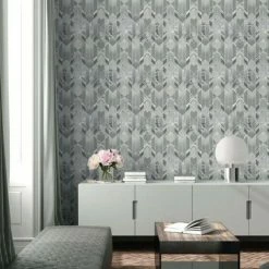 Muriva Elixir Marble Geometric Wallpaper (10m X 53cm) (Silver) -MURIVA SHOP 70357788 3