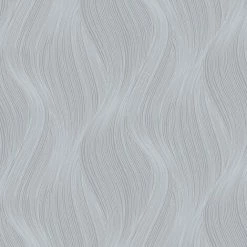 Muriva Orla Wave Glitter Wallpaper (One Size) (Grey)