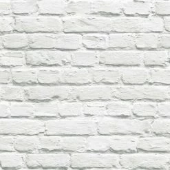 Muriva Brick Wallpaper (10m X 52cm) (White)
