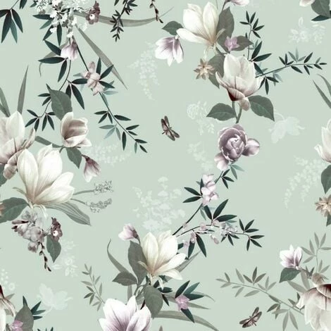 Muriva Lipsy Lotus Wallpaper (One Size) (Duck Egg Blue) 1 Muriva Lipsy Lotus Wallpaper (One Size) (Duck Egg Blue)