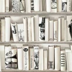 Muriva Encyclopedias Wallpaper (10m X 53cm) (Cream)