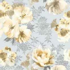 Muriva Catherine Lansfield Dramatic Floral Wallpaper (One Size) (Ochre)