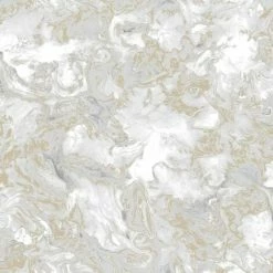 Muriva Elixir Marble Wallpaper (10m X 53cm) (Grey/Gold)