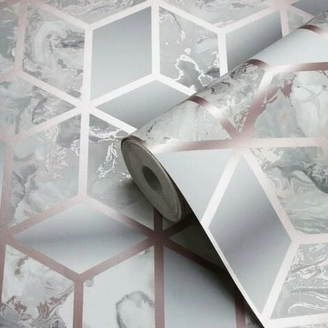 Muriva Elixir Marble Wallpaper (10m X 53cm) (Rose Gold) 2 Muriva Elixir Marble Wallpaper (10m X 53cm) (Rose Gold) - Image 2