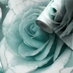 Muriva Madison Rose Glitter Wallpaper (One Size) (Aqua Blue/Grey) -MURIVA SHOP 70399823 4