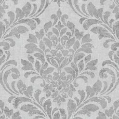 Muriva Darcy James Collection Classic Eleanor Damask Grey 173511 Wallpaper