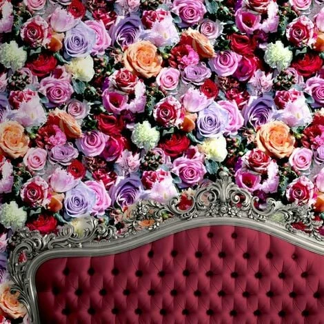 Muriva Roses Wallpaper (10m X 53cm) (Red/Pink) 2 Muriva Roses Wallpaper (10m X 53cm) (Red/Pink) - Image 2