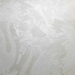 Alternative view of Muriva Odette Swan Wallpaper Pearl Glitter Bird Blown Vinyl Embossed Metallic